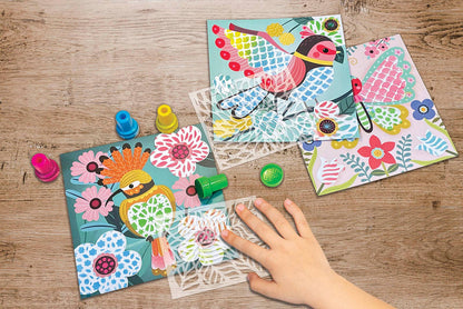 Stempel- & schilderset lentedieren