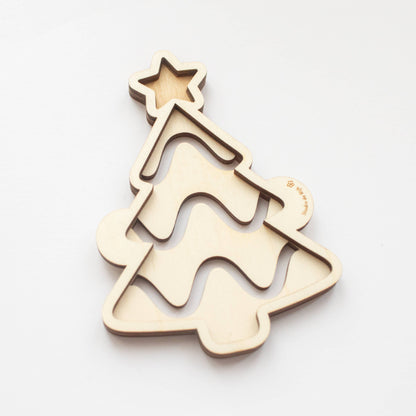 Houten zeefje - Kerstboom