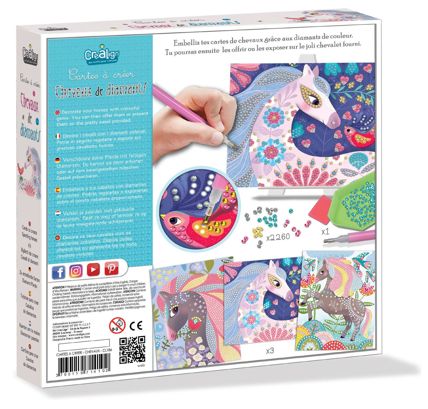 Diamond painting kaartenset met paarden