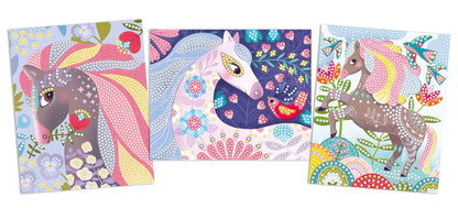 Diamond painting kaartenset met paarden