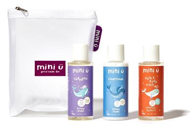 Mini Ü reistasje met badproducten