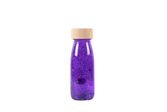 Sensorische fles paarse glitters