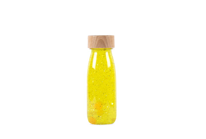 Sensorische fles gele glitters