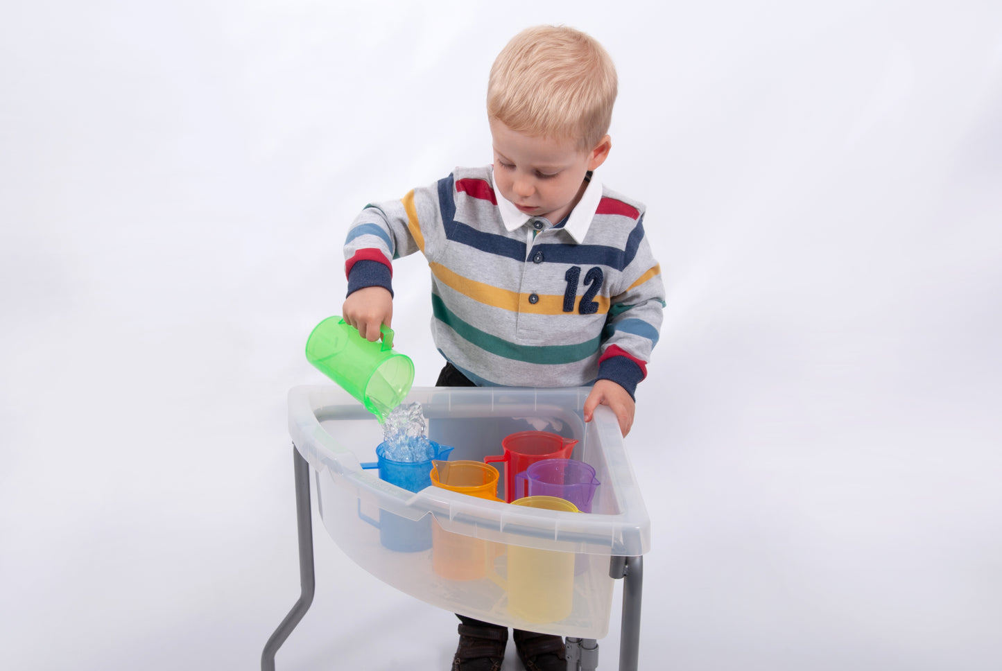 Set van 6 gekleurde maatbekers