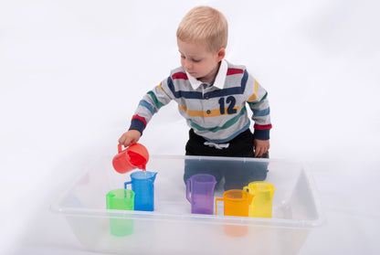 Set van 6 gekleurde maatbekers