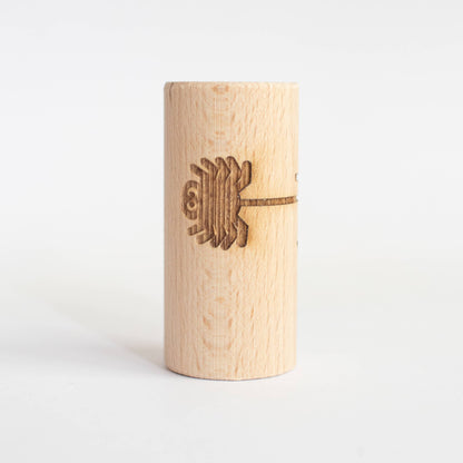 Houten roller - Spinnenweb met spin
