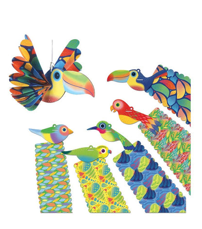 Vouwset ‘Exotische vogels’