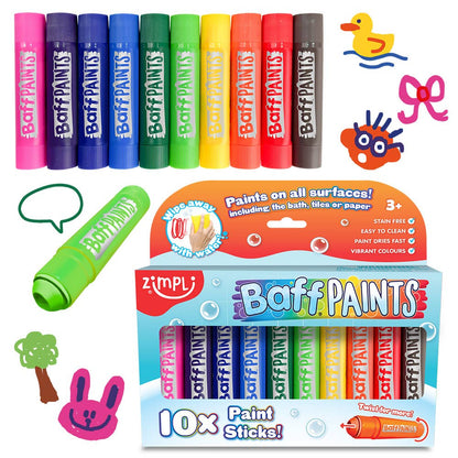 Zimpli Baff Paints - 10 Verfstiften voor in bad