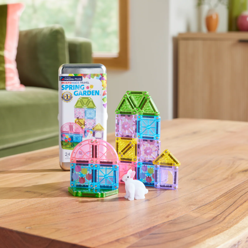 MagnaTiles Micro Mags Travel Set - Spring Garden (24 st)