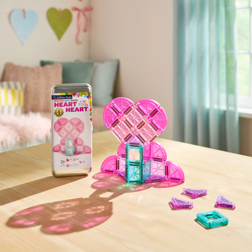 MagnaTiles Micro Mags Travel Set - Heart to Heart (26 st)
