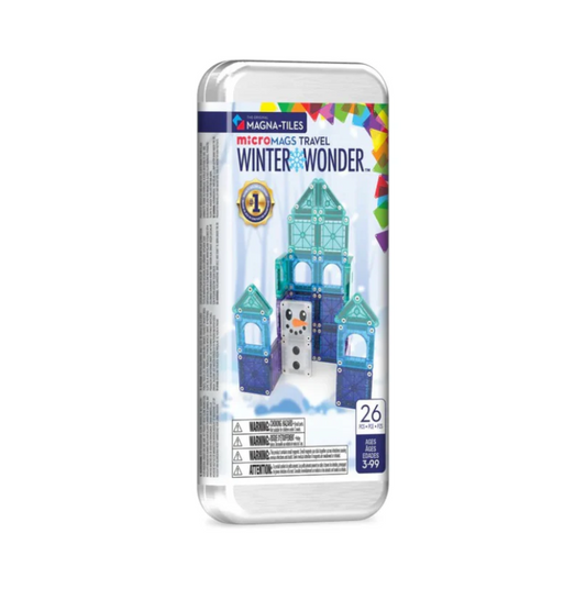 PRE ORDER MagnaTiles Micro Mags Travel Set - Winter Wonder (26 st)