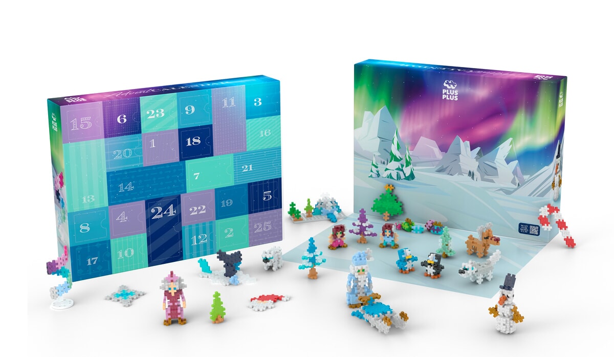 Plus-Plus Advent Calendar - Santa's Northern Lights Adventure