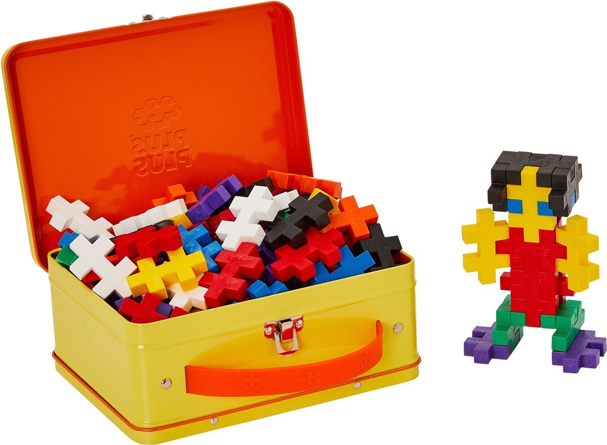 Plus Plus BIG opbergbox (inclusief 70 regenboogblokken)
