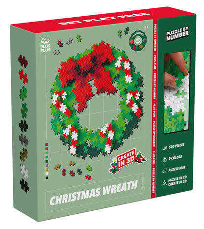 Plus-Plus Puzzle By Number - Christmas Wreath