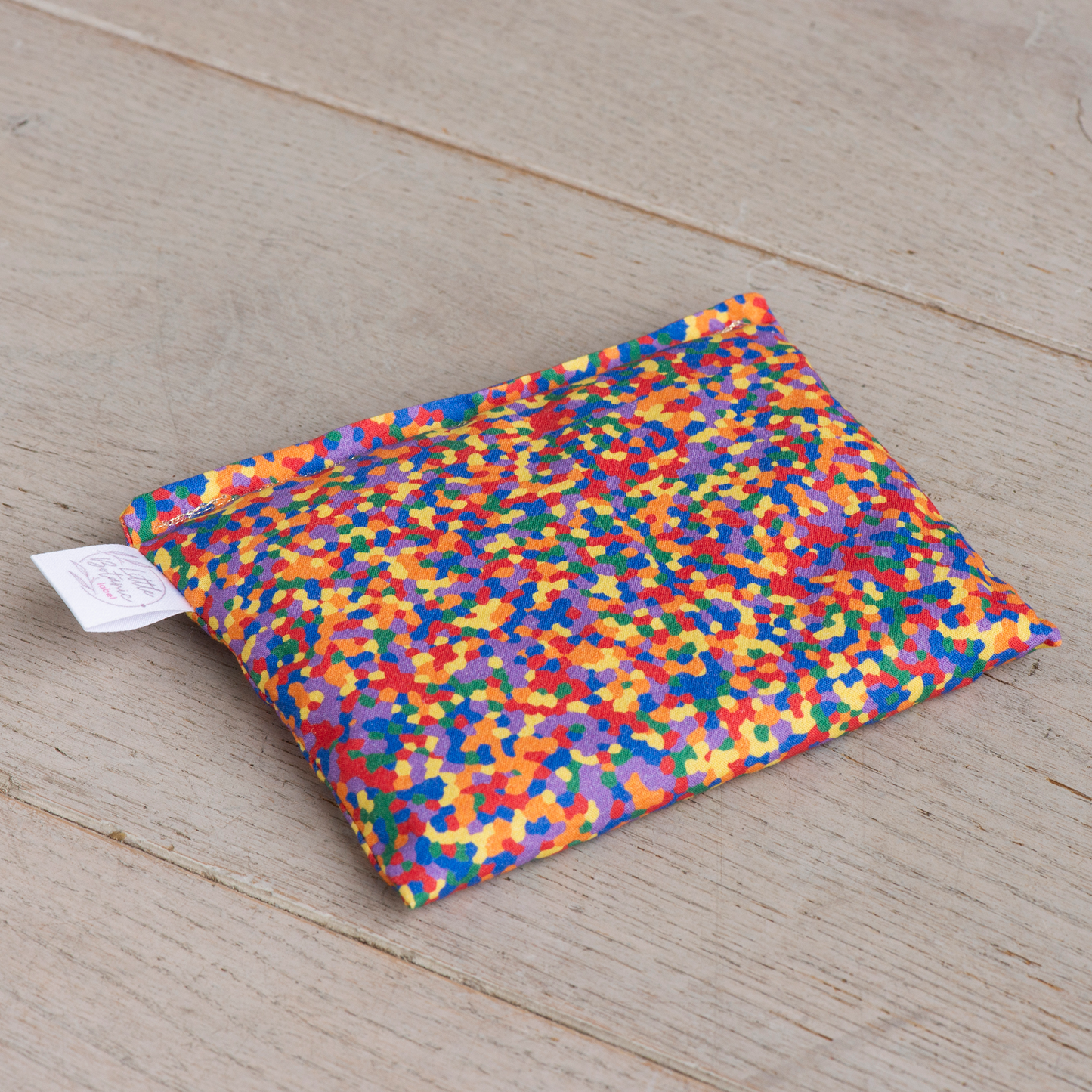 Sensorisch pittenzakje Little Botanic Label - Regenboog Confetti (los)