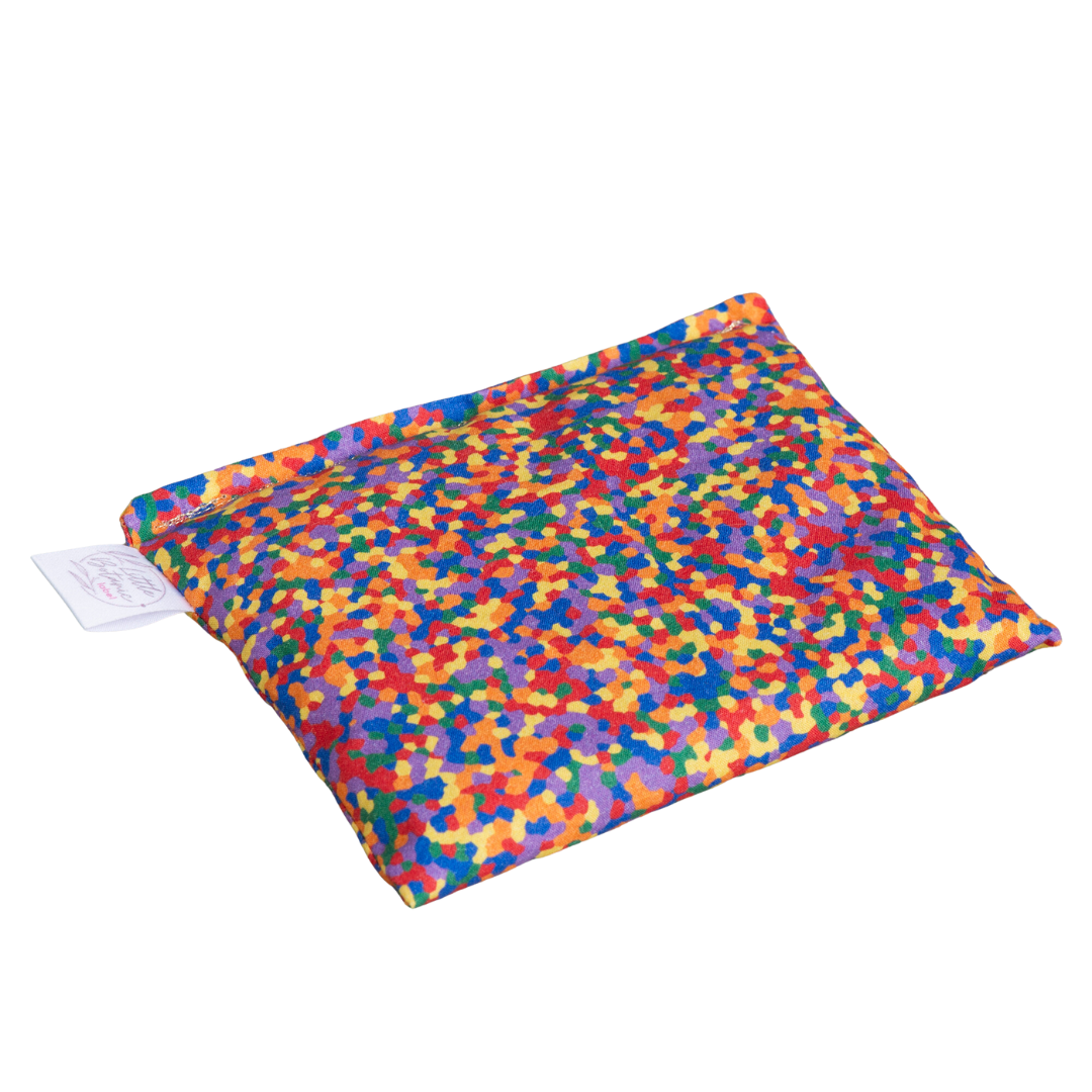 Sensorisch pittenzakje Little Botanic Label - Regenboog Confetti (los)