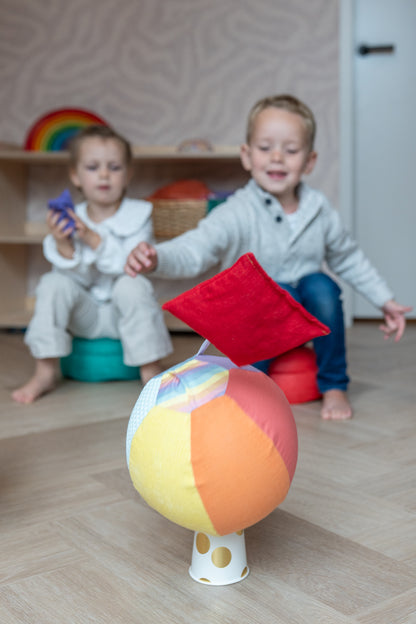 Sensorische Ballonbal Little Botanic Label - Regenboog