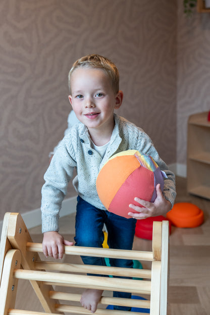 Sensorische Ballonbal Little Botanic Label - Regenboog