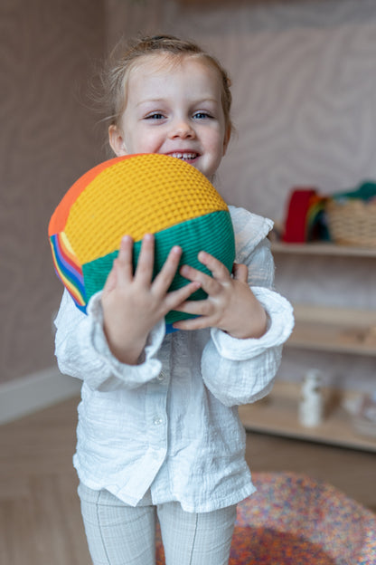 Sensorische Ballonbal Little Botanic Label - Regenboog