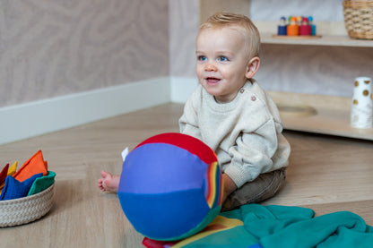 Sensorische Ballonbal Little Botanic Label - Regenboog