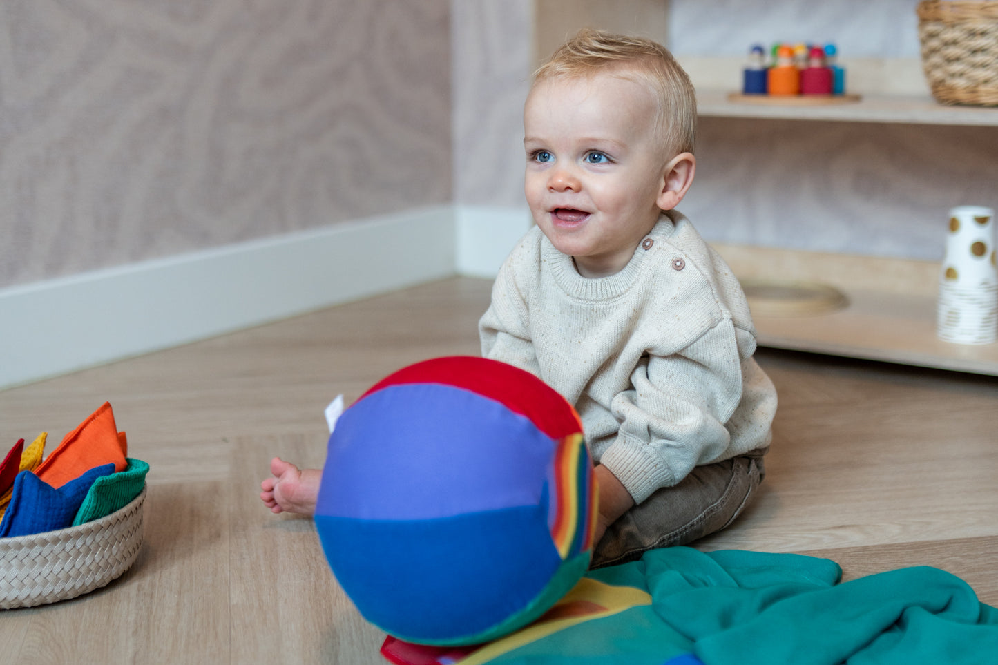 Sensorische Ballonbal Little Botanic Label - Pastel