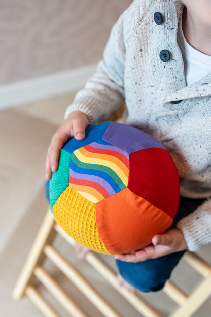 Sensorische Ballonbal Little Botanic Label - Regenboog