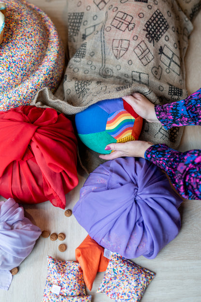 Sensorische Ballonbal Little Botanic Label - Regenboog