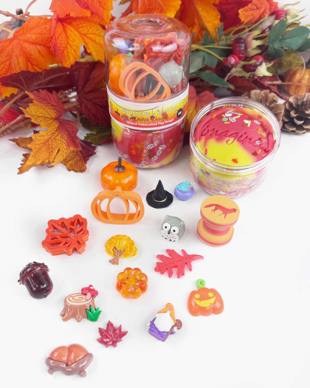Play Pot met natuurlijk speeldeeg - Herfst