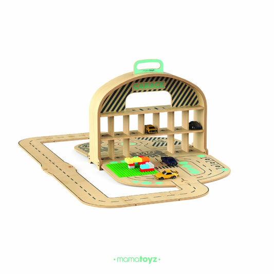 Draagbare Houten Speelgoedgarage
