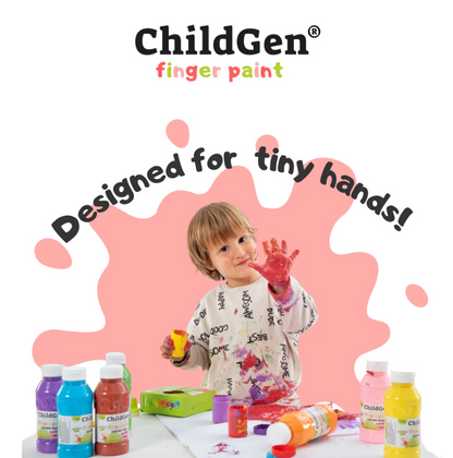 Childgen natuurlijke vingerverf - set oranje, geel, groen