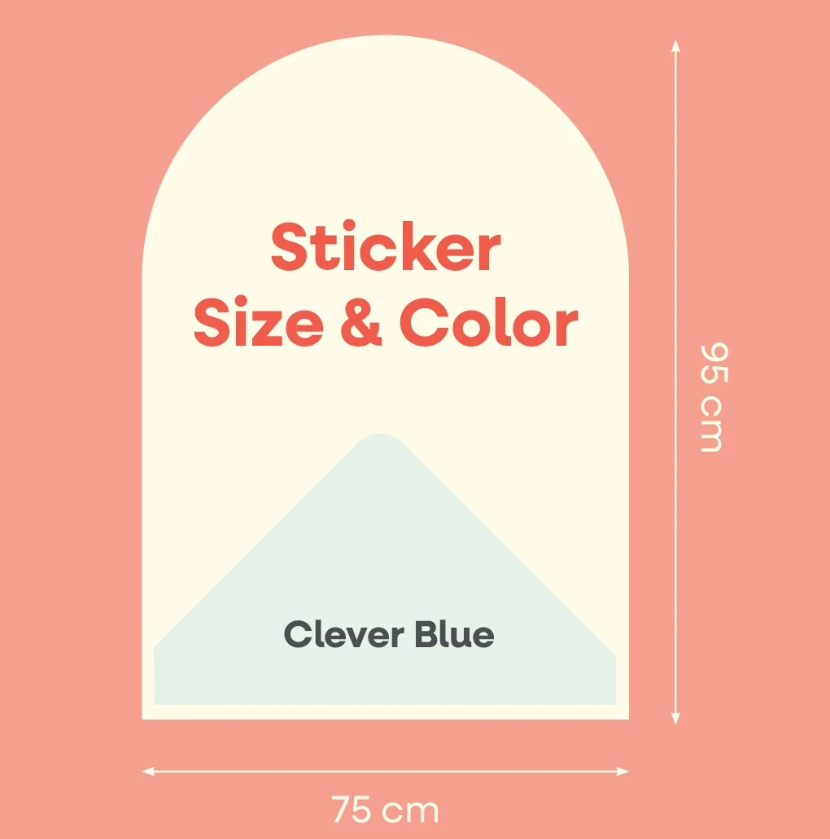 Cleverclixx Magnetische Muursticker - Clever Blue