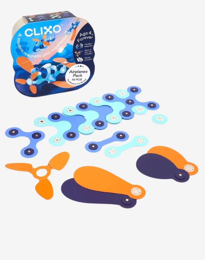 Clixo magnetisch bouwspeelgoed 15-delige Airplane set