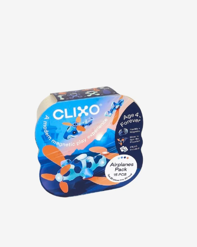 Clixo magnetisch bouwspeelgoed 15-delige Airplane set