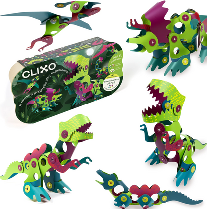 Clixo magnetisch bouwspeelgoed 36-delige dino set