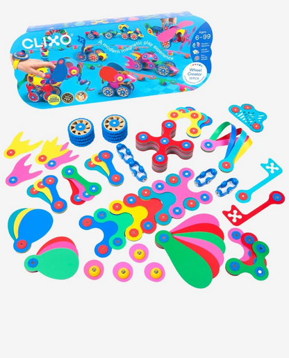 Clixo magnetisch bouwspeelgoed 72-delige Wheel Creator set