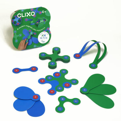 Clixo magnetisch bouwspeelgoed 18-delige set