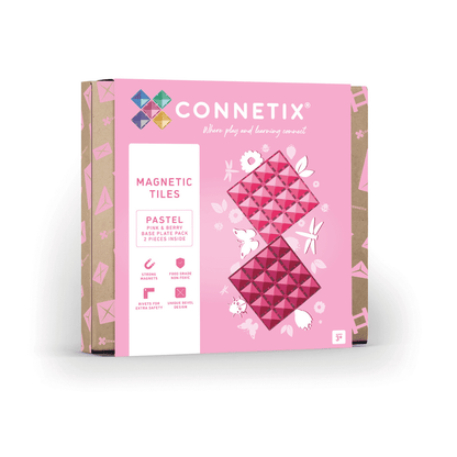Connetix Pink & Berry Base Plate Pack 2-delig