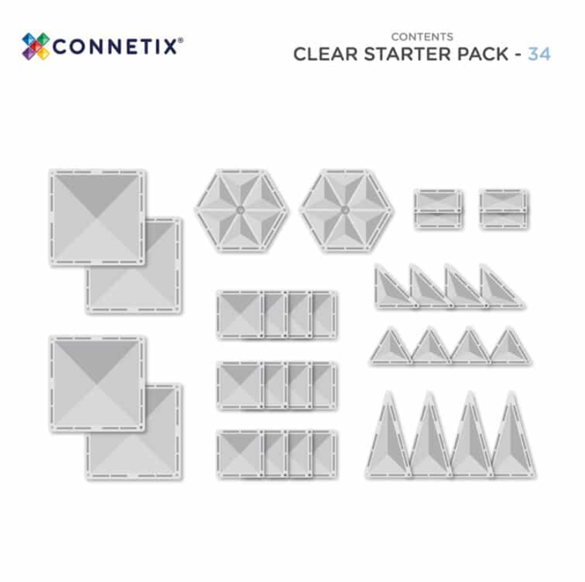 Connetix Clear Starter Pack 34-delig