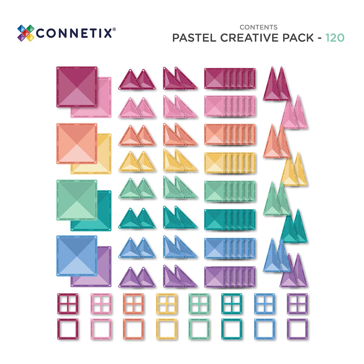 Connetix Pastel Creative Pack 120-delig