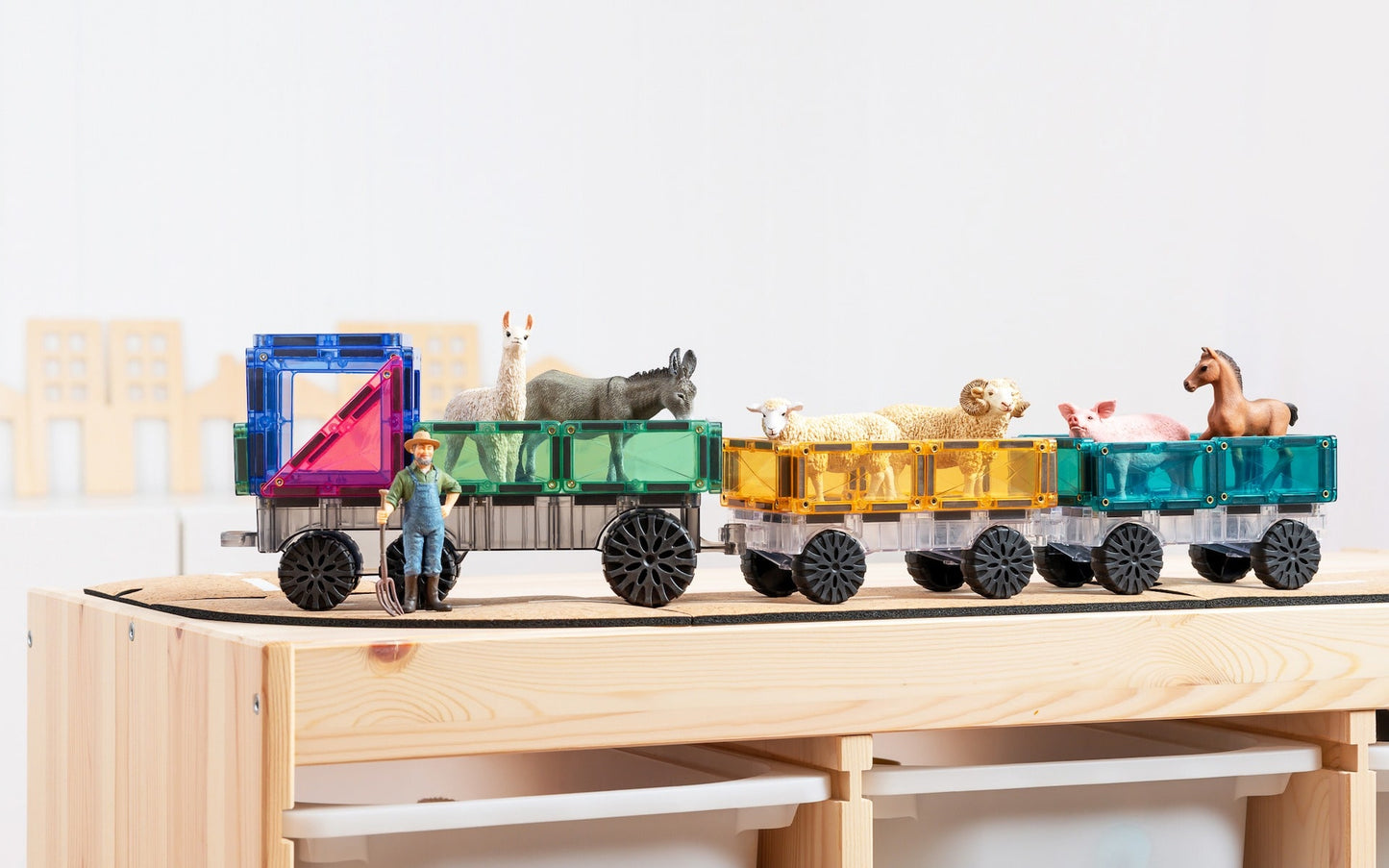 Connetix Pastel Transport Pack 50-delig