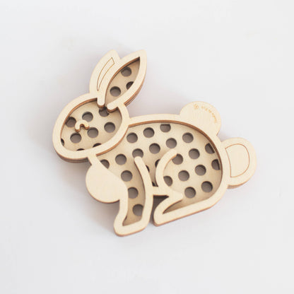 Houten zeefje - Konijn 