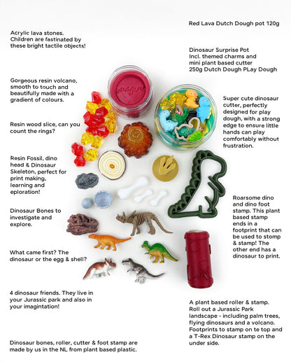 Dinosaur Busy Bag – Sensorische speelset met natuurlijke speelklei