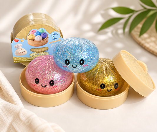 Mystery Squishy Dumpling Fidget - Glitter
