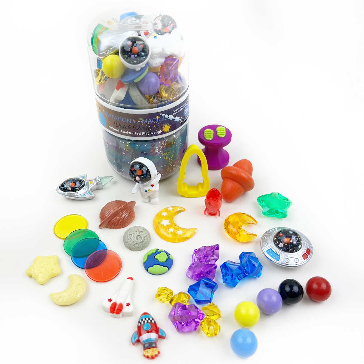 Play Pot met natuurlijk speeldeeg - Fly me to the moon