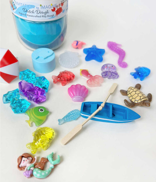 Play Pot met natuurlijk speeldeeg - Oceaan