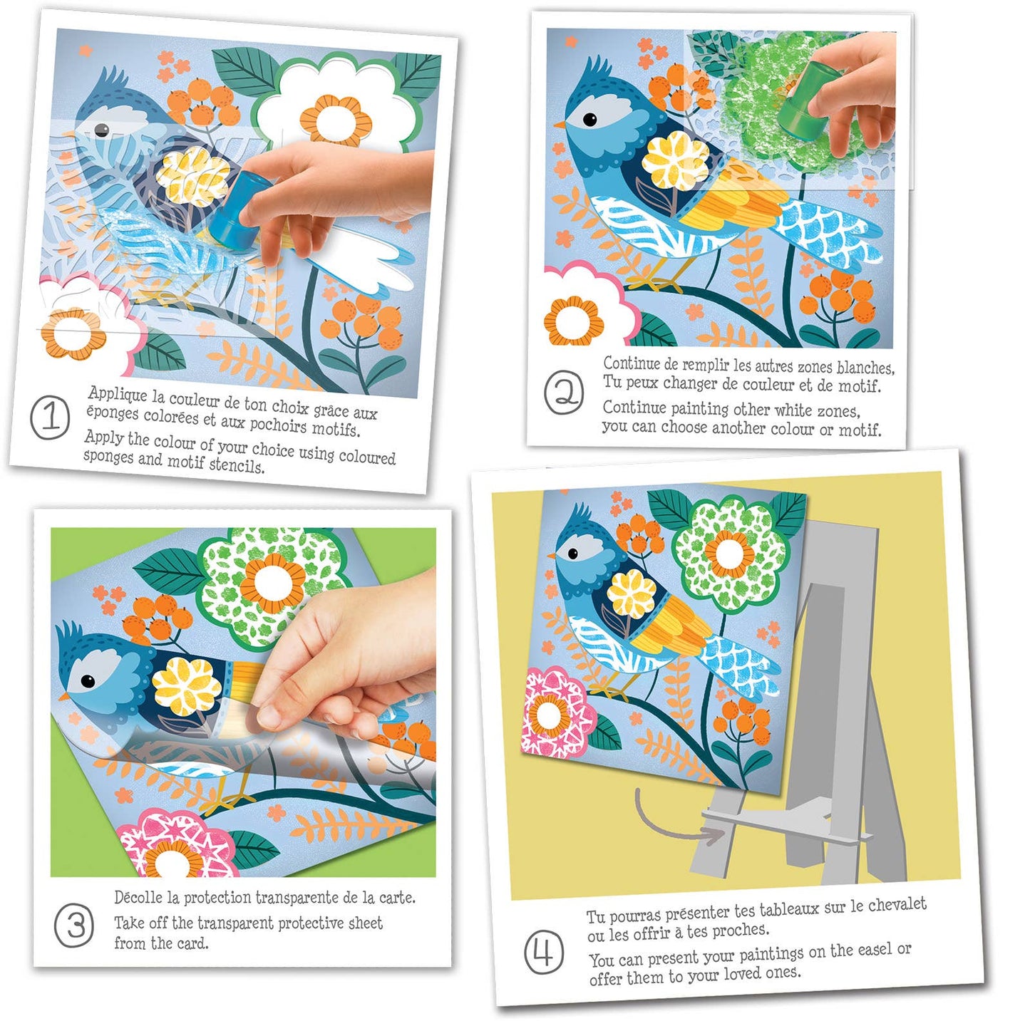 Stempel- & schilderset lentedieren