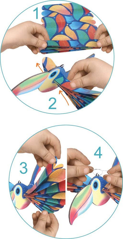 Vouwset ‘Exotische vogels’