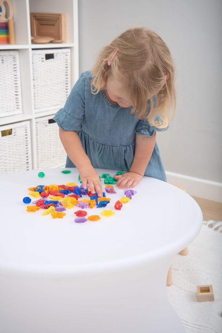 Tickit® doorschijnende gekleurde schelpen (72 stuks)