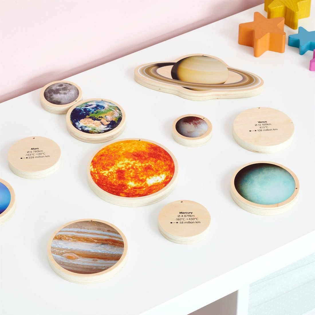 Tickit Houten zonnestelselschijven