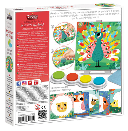 Vingerverfset 'Kleurrijke dieren'